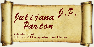 Julijana Parton vizit kartica